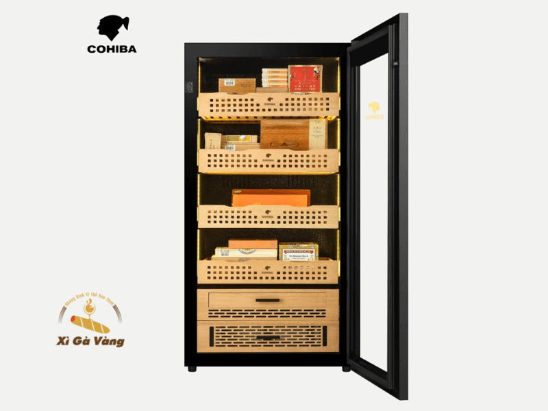 Tìm hiểu về bảng điều khiển của tủ bảo quản xì gà Cohiba 168 Black